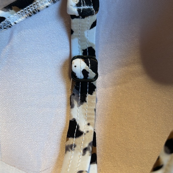 NWT Nip Tuck Swim one piece leopard print bathing suit with wrap top & ruching - Picture 5 of 16